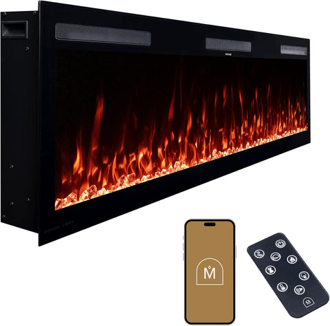 Modern Ember Vibrance 60 Inch Smart Linear Electric Fireplace Insert