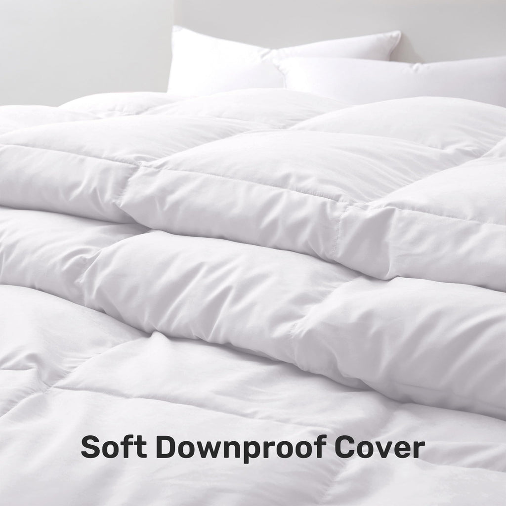 King Size Goose Feather Down Fiber Comforter White Duvet Insert