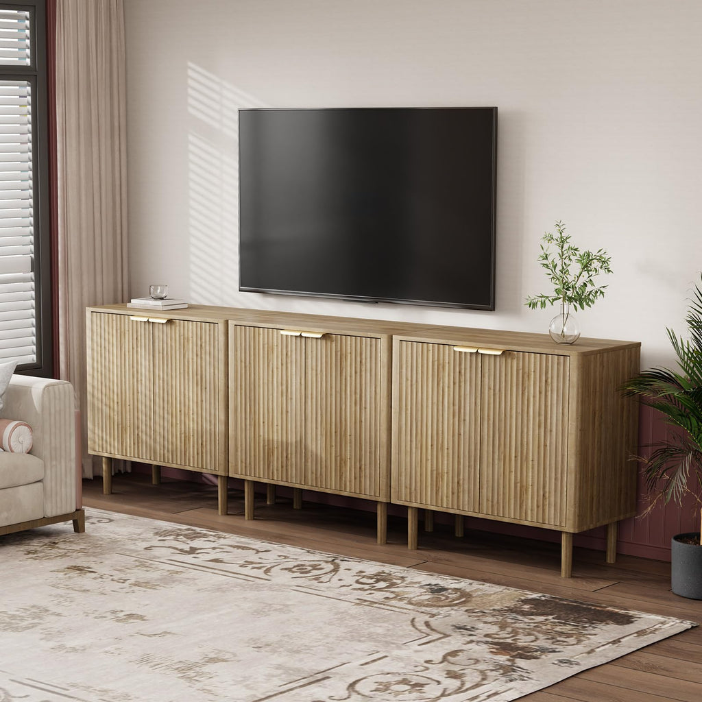 Sideboard Buffet Cabinet with Storage 31.5"(2pcs) Oak