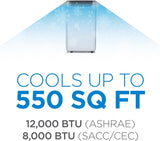 12,000 BTU Portable Air Conditioner with 9,000 BTU Heating, 4-in-1 AC, Heater, Dehumidifier and Fan