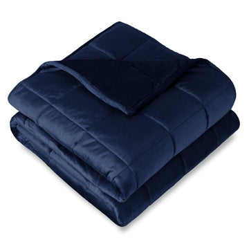 Minky Fleece Weighted Blanket (Dark Blue, 40"x60" 7lbs)