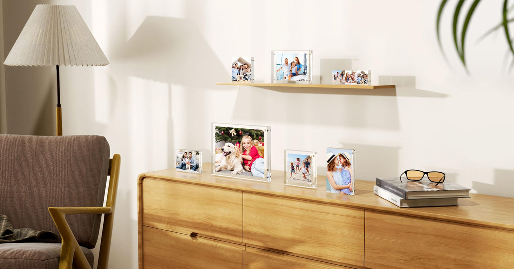 8x10 Acrylic Picture Frames 3 Pack, Clear Picture Frames, 20% Thicker