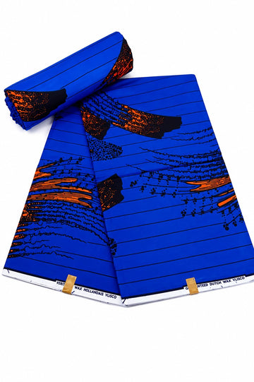 African Fabric Premium Ankara Wax Print Fabric Styles, 100% Cotton Textile, 6 Yards for Clothing, Sewing, Quilting