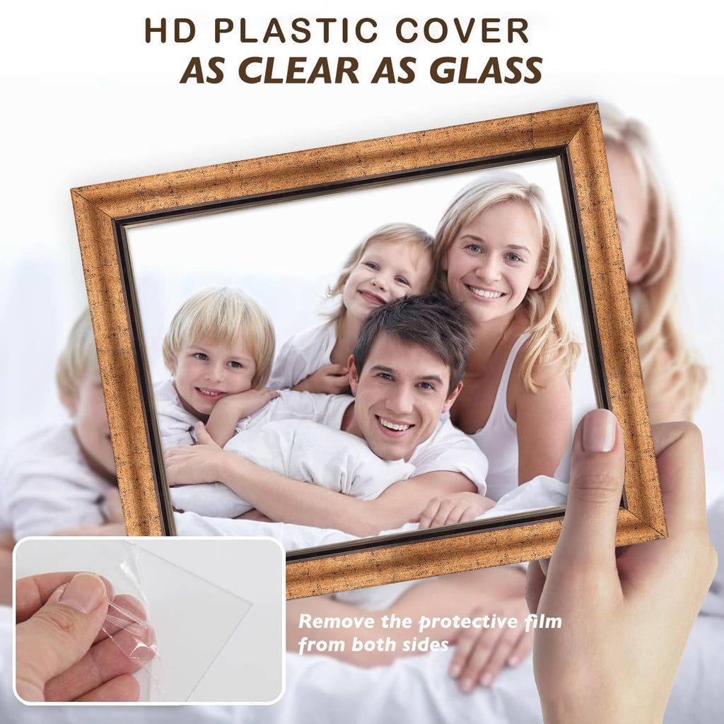 5x5 Picture Frames Set of 4, Rustic Retro Photo Frame(Gold)