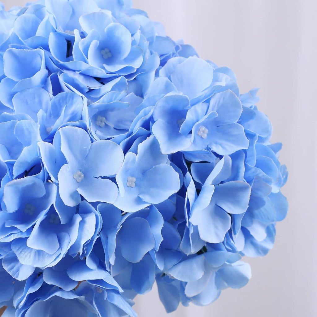 105pcs Blue Fake Artificial Bulk (Not Squished, No Steaming Need) Silk with Stems for Wedding Decor, Home, Baby