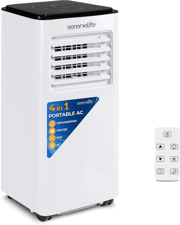 8000 BTU Portable Air Conditioner with Heating Functionality, 4-in