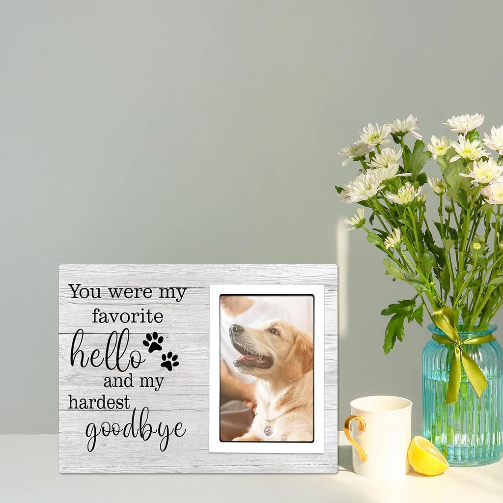 Dog Memorial Gifts for Loss of Dog, Pet Memorial Frame Fits 5x7