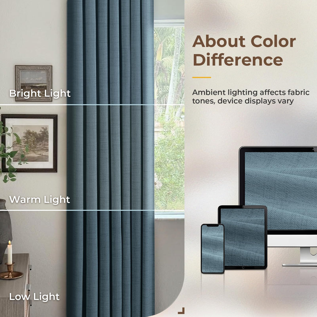 100% Blackout Curtains Black Out Curtain 102 Inch Long