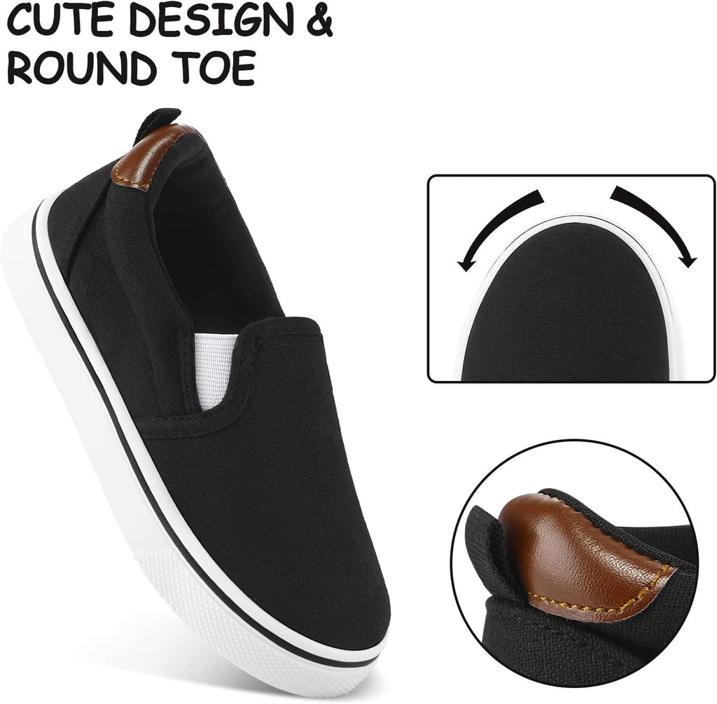 Toddler Sneakers for Girls Boys Slip On Canvas Walking Shoes