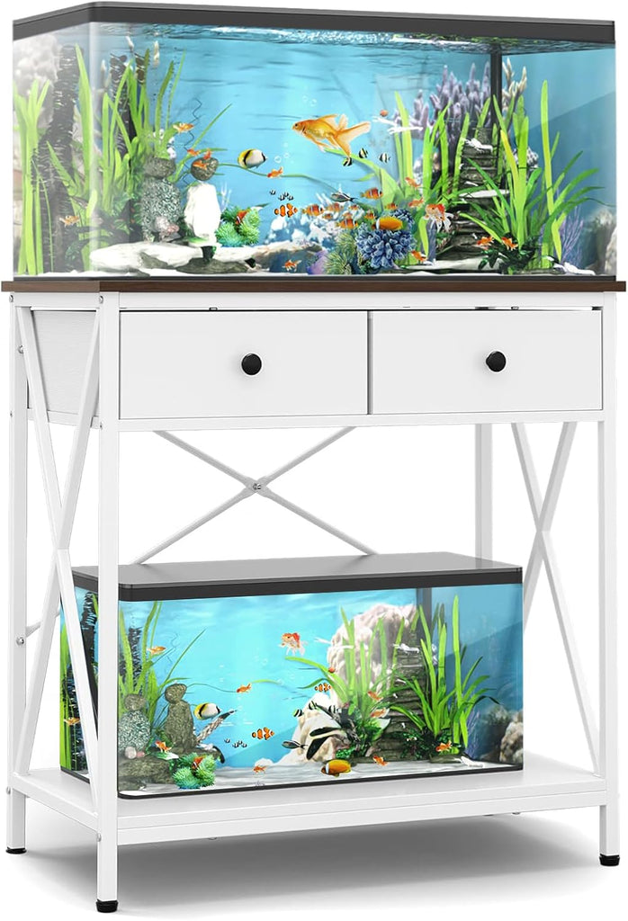 Fish Tank Stand with Drawer, 20-29 Gallon Aquarium Stand Easy Assemble