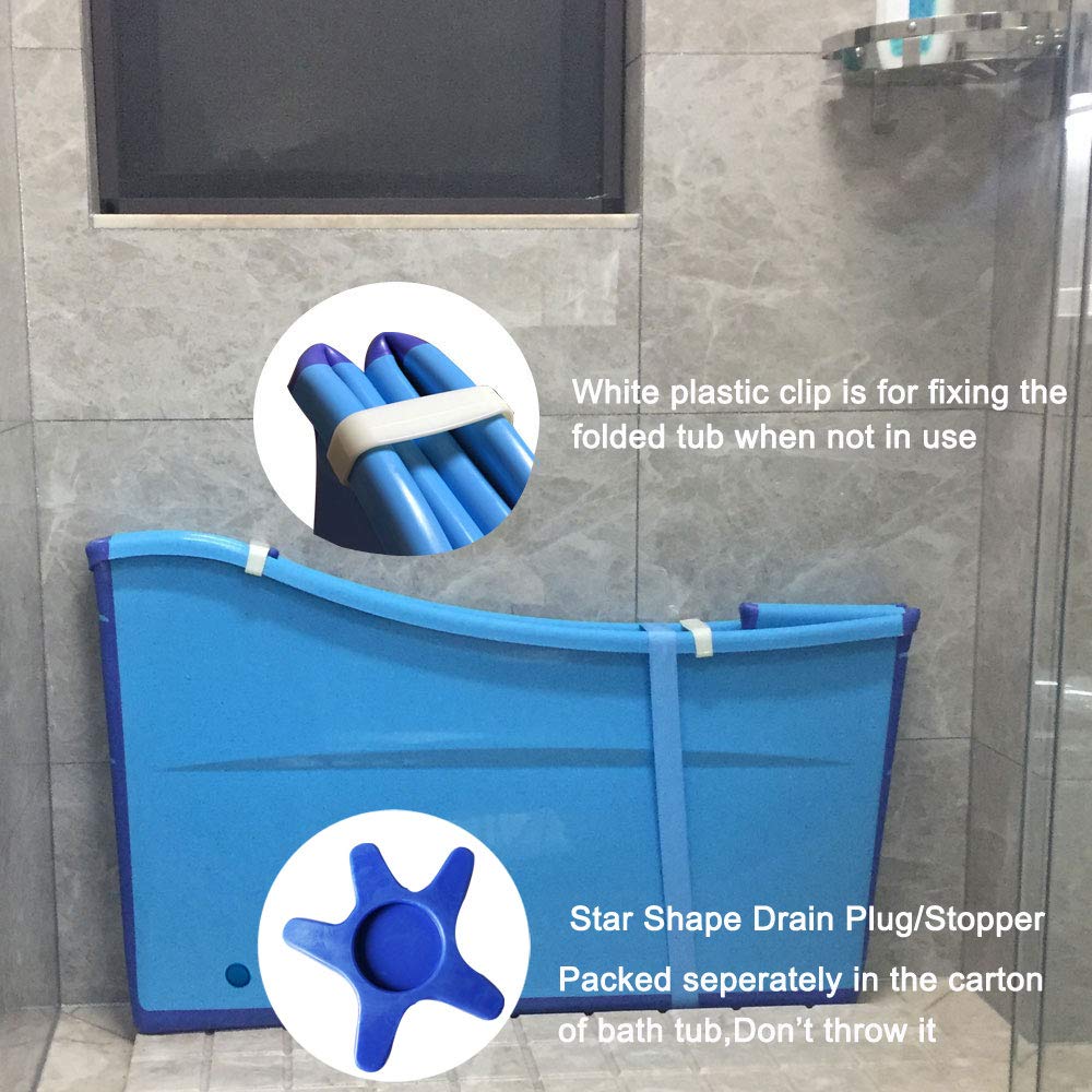 Large Collapsible Foldable Toddler Bathtub Blue