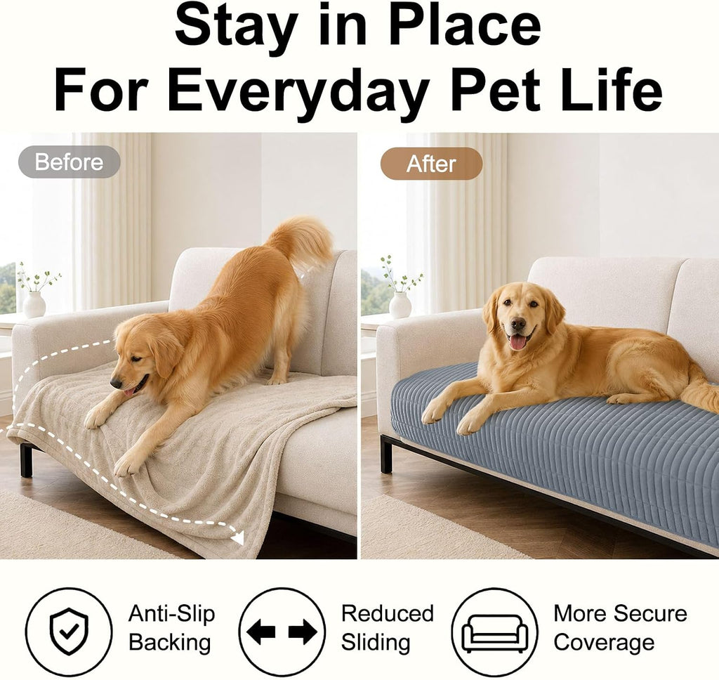 Couch Covers for Dogs, Non Slip Plush Washable Sofa Cover for Pets