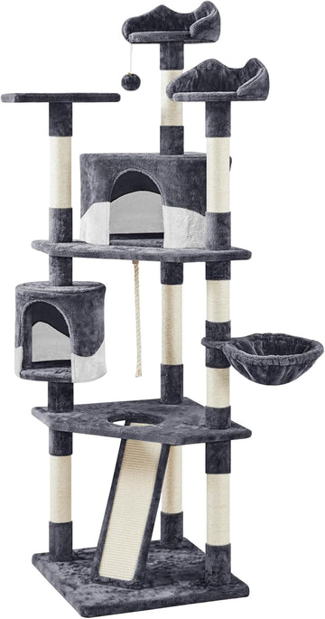 79in Multi-Level Tall Cat Tree for Multiple Cats with sisal Posts