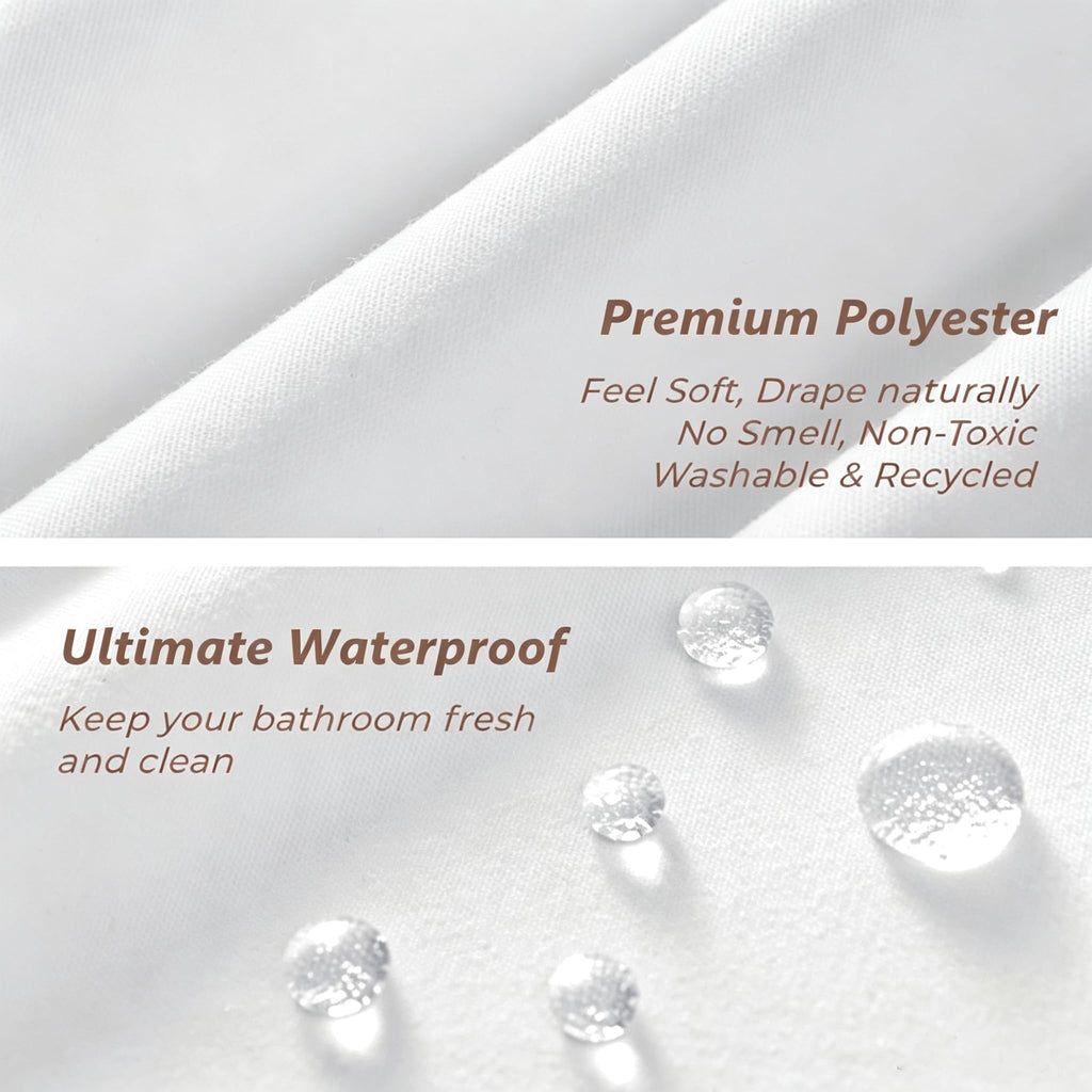 Extra Long Fabric Shower Curtain Liner with 6 Magnets, 72W x 86L, Waterproof & Hotel Quality Shower Liner, Soft Cloth