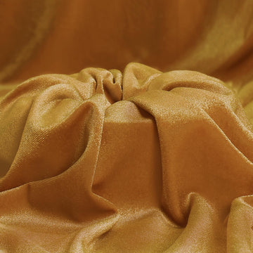 5 Yard Stretch Velvet Fabric, Antique Gold, 60 Inch Wide