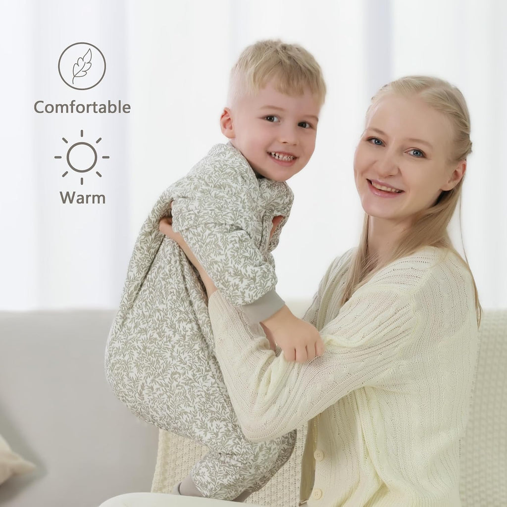 Cotton Toddler Sleep Sack with Feet 2.5 TOG Ultra Soft Toddler Sleeping Sack Walker Wearable Blanket