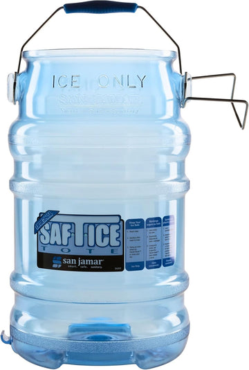 Ice Bucket, Saf-T-Ice, 6 Gallon, Tri-Grip Handle and Hook, Blue