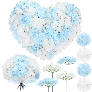 100 Pcs White and Blue Artificial Bulk