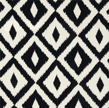 RSH Décor Indoor Outdoor Fabric by The Yard - 5 Yards, 54" Wide Black & White Aztec Print - UV, Fade & Water