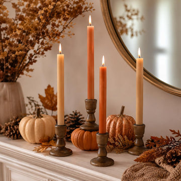 Wooden Candlestick Holders Rustic: Farmhouse Taper Candle Holder