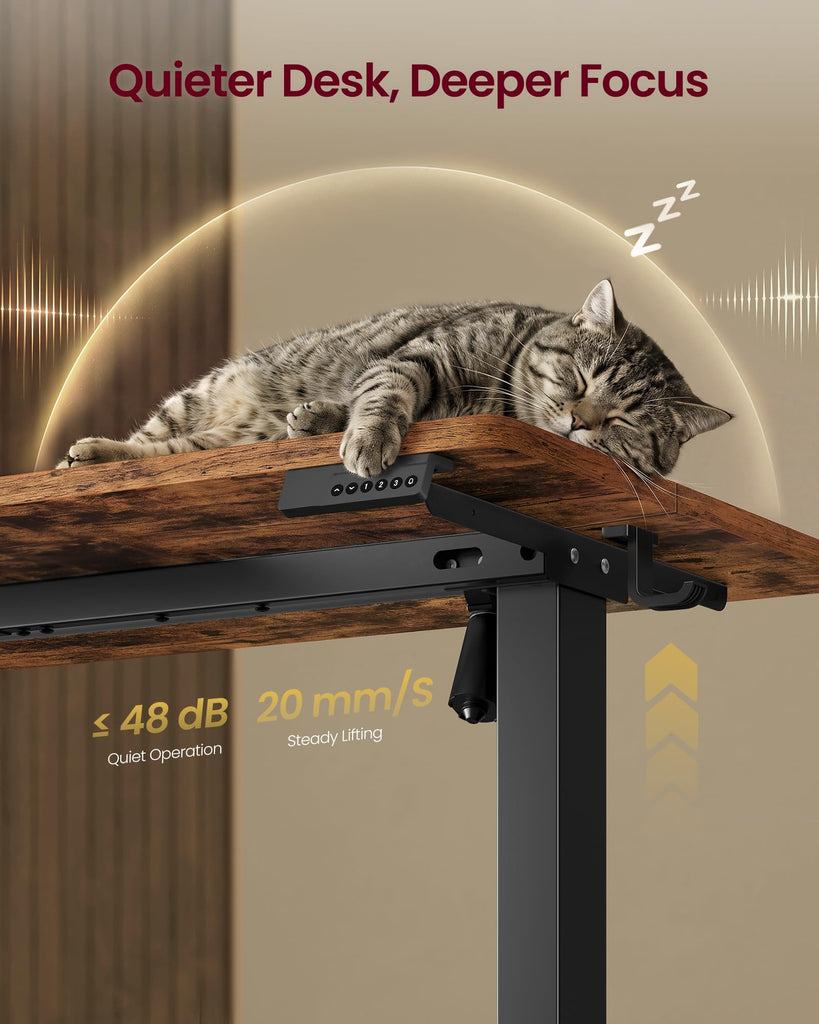 Standing Desk, 55x28 Inch Electric Adjustable Desk, 30-Min Assembly