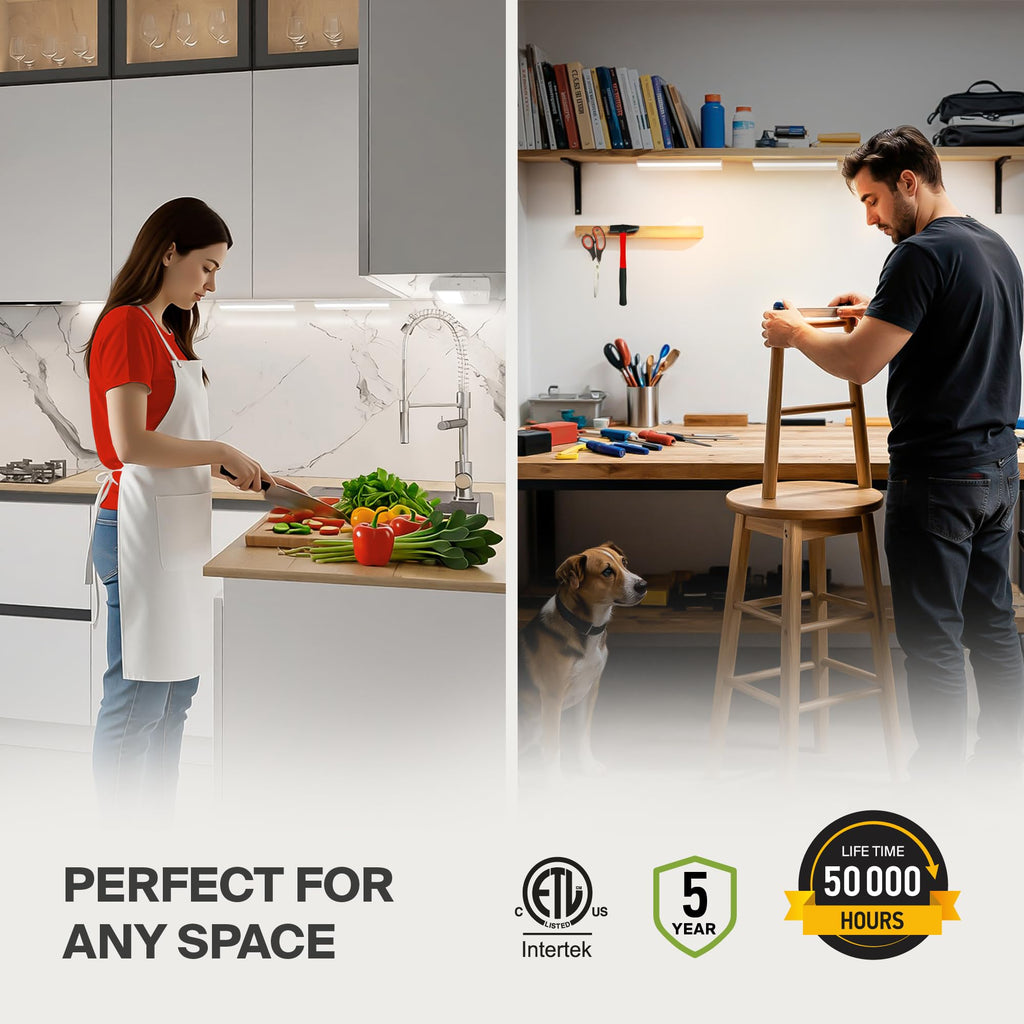 LED Under Cabinet Lighting, 9 Inch 3W, Plug in or Hardwired