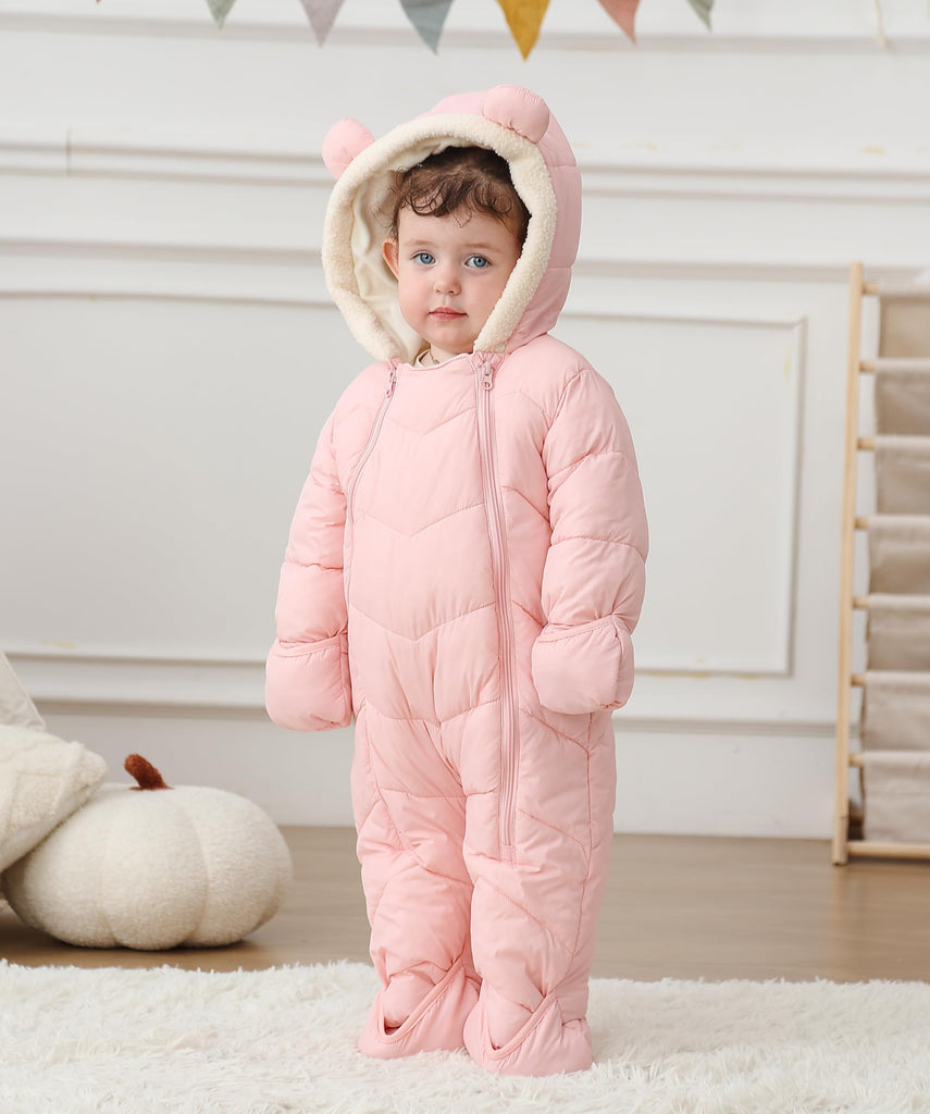 Baby Girls Snowsuit Casual Foldover Hand and Foot