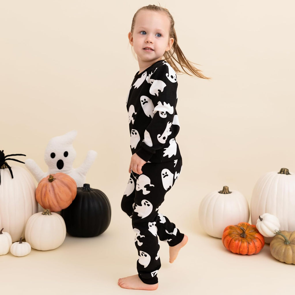 Toddler Pajama Set 12M-, Organic Cotton Piece Long Sleeve PJs