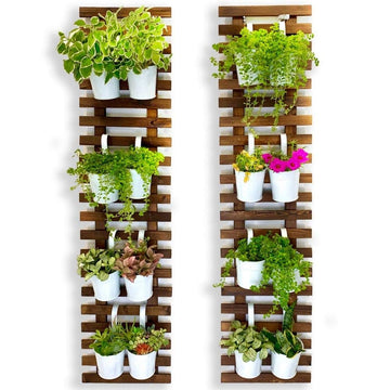 Wooden Wall Planter (120cm, 2 Pack) Wooden Hanging Flower Plants
