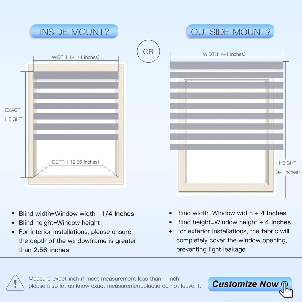 Motorized Blinds with Remote, Built-in Rechargeable Smart Blinds, Custom Size Electric Zebra Shades Compatible with
