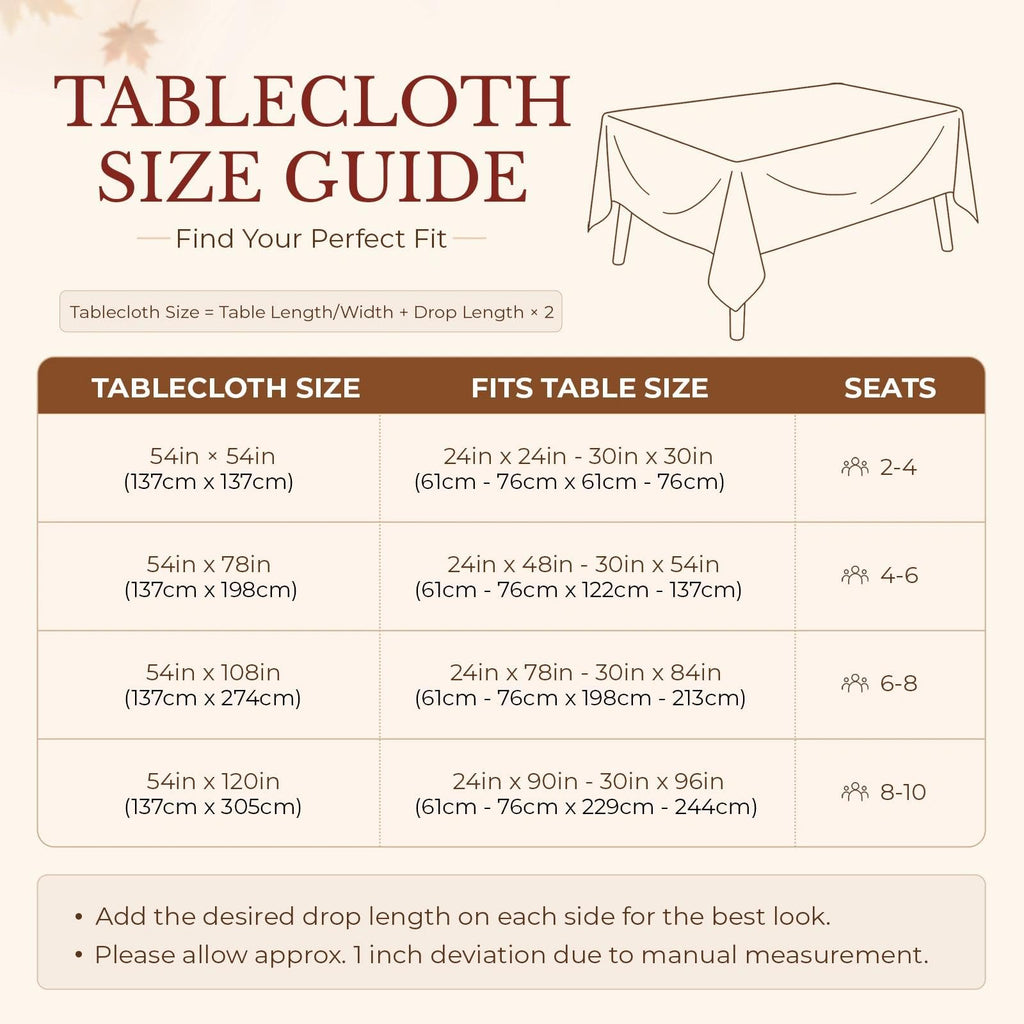 Fall Gingham Vinyl Tablecloth, Rectangle 54 x 78, Orange