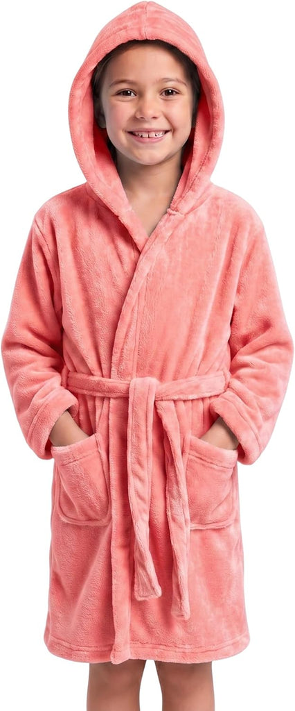 Hooded Plush Fleece Robe for Girls