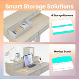 32 x 20 inch Electric Standing Desk with 4 Drawers