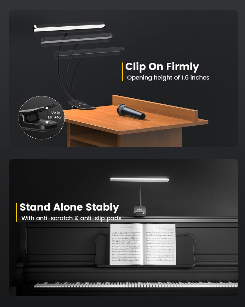 81 LED Music Stand Light, 3 Color & 5 Brightness Piano Lamp