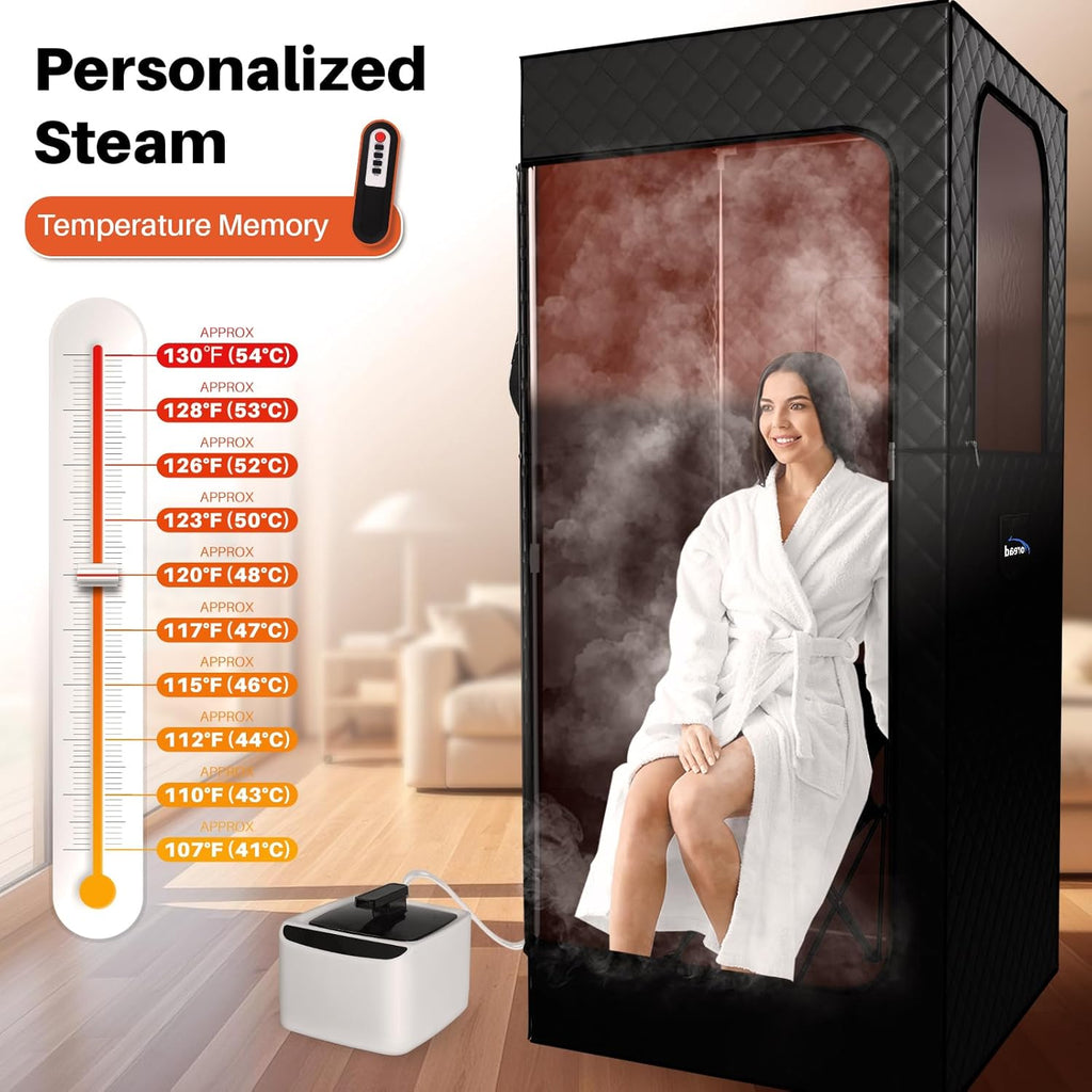 Portable Steam Sauna Tent for Home, Full Size Sauna Box Portable Sauna for Home, 9 Adjustable Heat Levels
