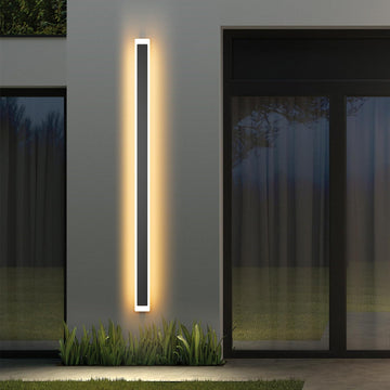59in Long Outdoor LED Light IP65 Waterproof, Modern Exterior Wall Sconce Black 3000K Courtyard