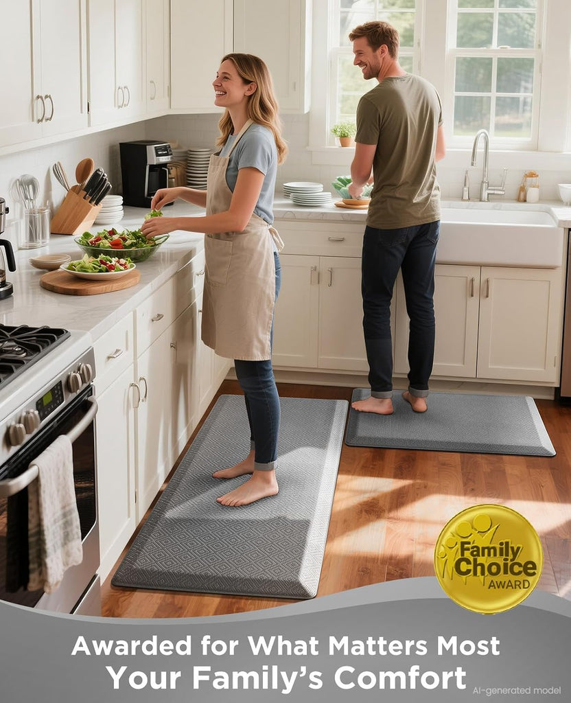 Kitchen Mats for Floor,3/4 inch Thick,17x28 Anti Fatigue Cushioned Mat,Kitchen Rugs,Waterproof,Comfort Ergonomic