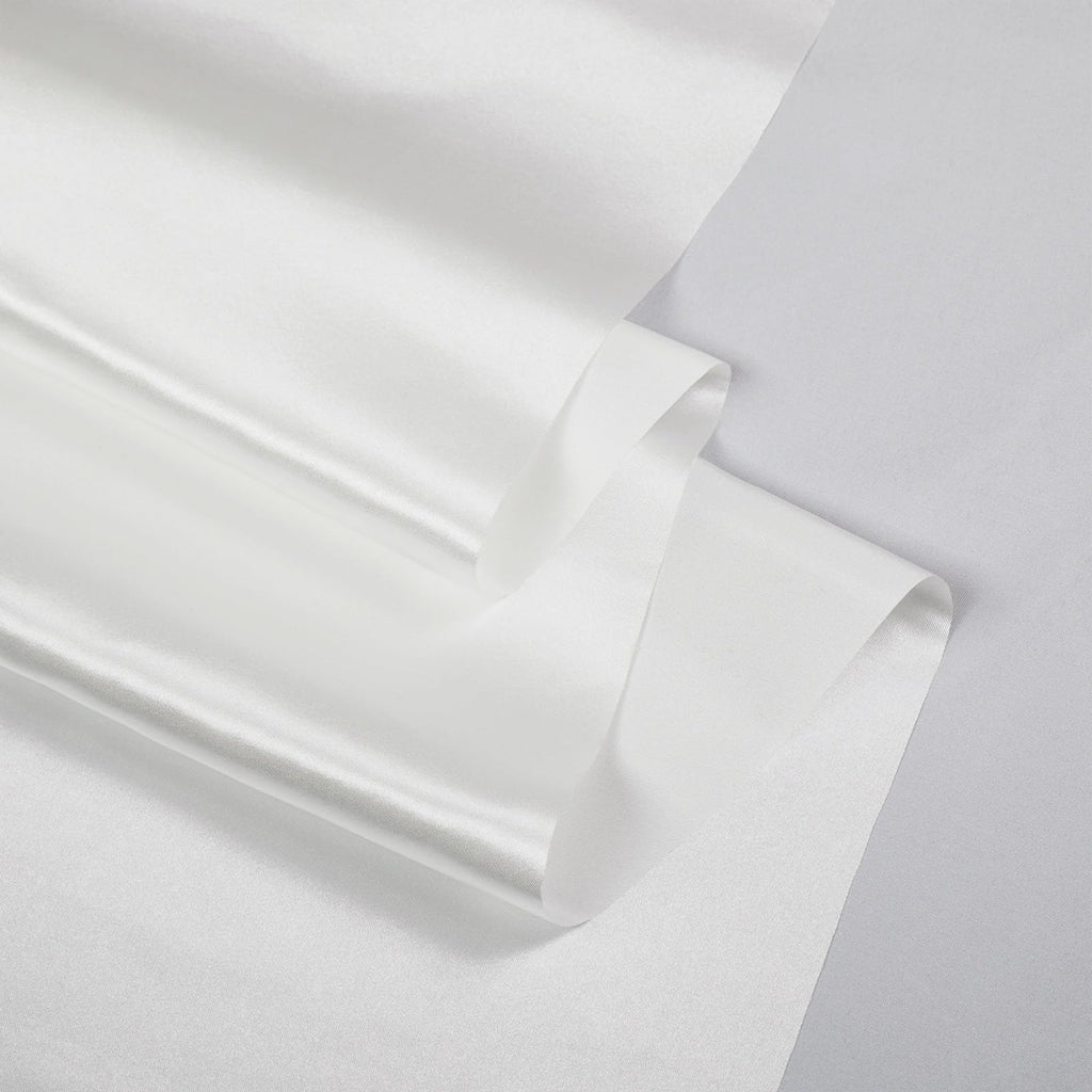 White Silk-Like Satin Fabric by The Yard, 5 Yards, 55 Inch Wide