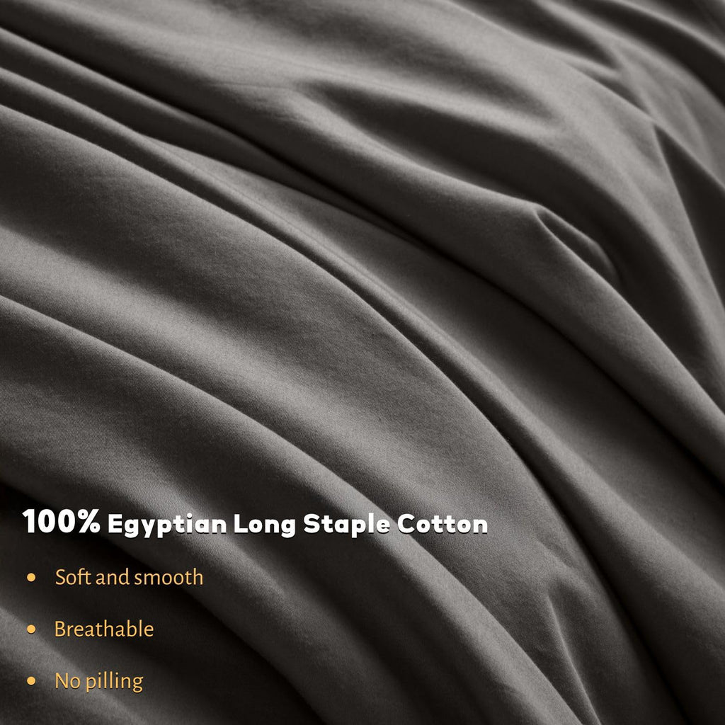 100% Egyptian Long-Staple Cotton California King Sheets 4 Piece