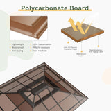 12'x10' Hardtop Gazebo, Aluminum Frame Permanent Pavilion wi - Image 7