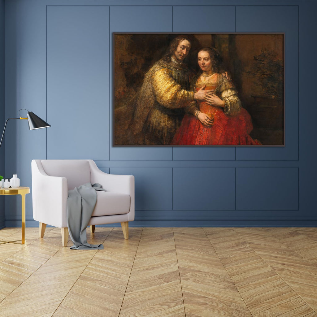 Rembrandt Canvas Wall Art Jewish Bride Poster Famous Oil Painting Print Historical Culture Illustration Modern Home