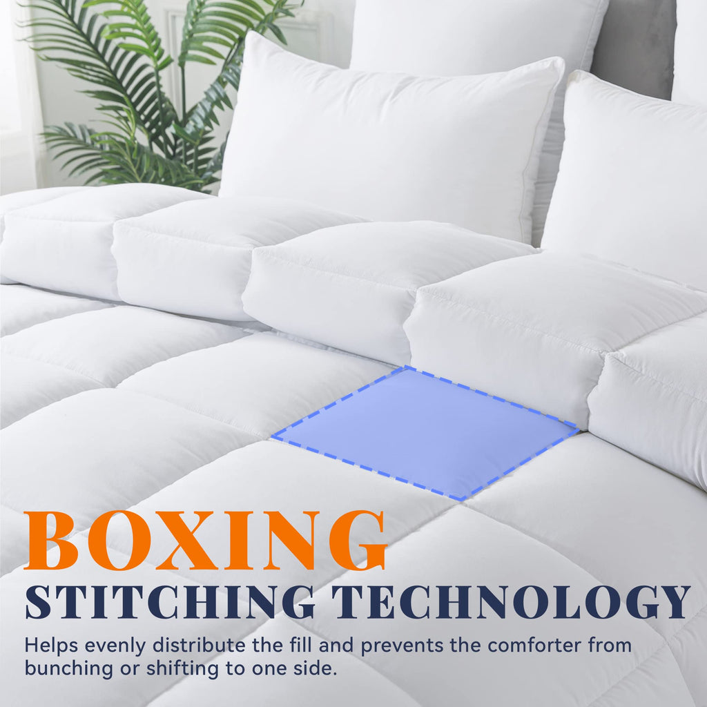 Down Alternative Comforter White Full Size - All Season Duvet Insert