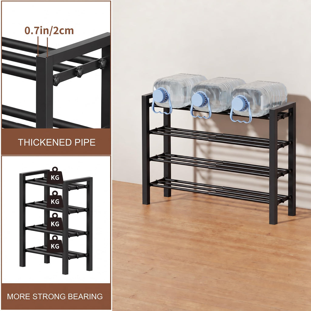 Expandable Shoe Rack, Heavy Duty Metal Shoe Organizer for Closet