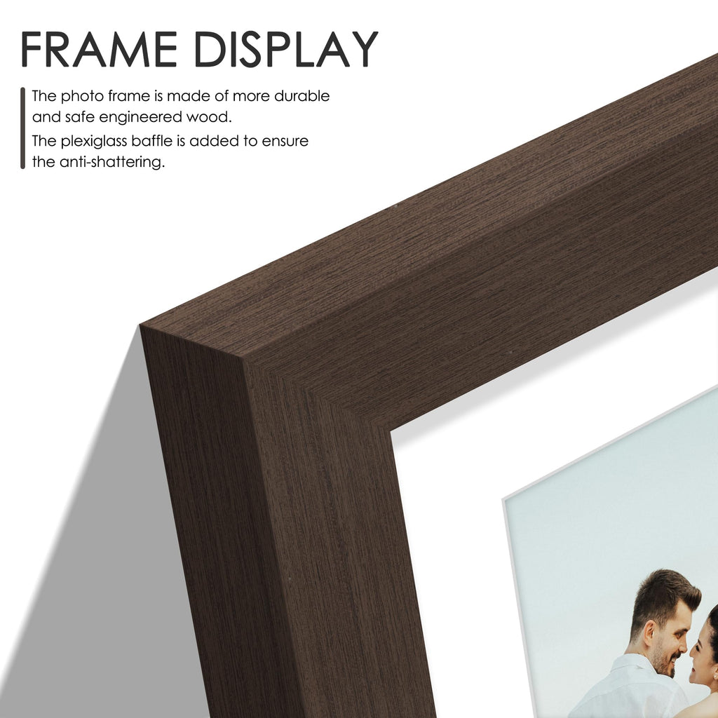 14x26 Collage Frame For 12 4x6 Photos Walnut