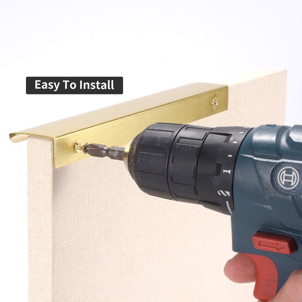Edge Finger Tab Pulls for Cabinets Invisible Kitchen Concealed Aluminum Flat Hidden Drawer Pull Easy to Install Pack