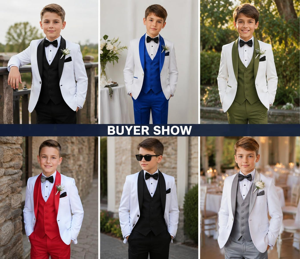 Boys Suit Kids Formal Homecoming Tuxedo Slim Fit Wedding Prom Suits for Boy