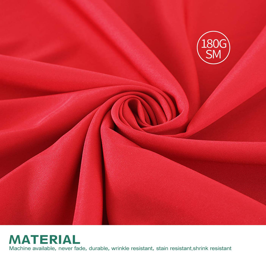 120 Inch Red Tablecloths for Round Tables