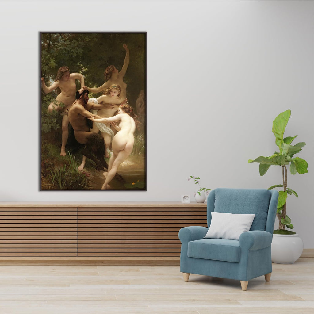William Adolphe Bouguereau Art Print - Nymphs and Satyrs poster - Greek Mythology Art Canvas Wall Decor - World