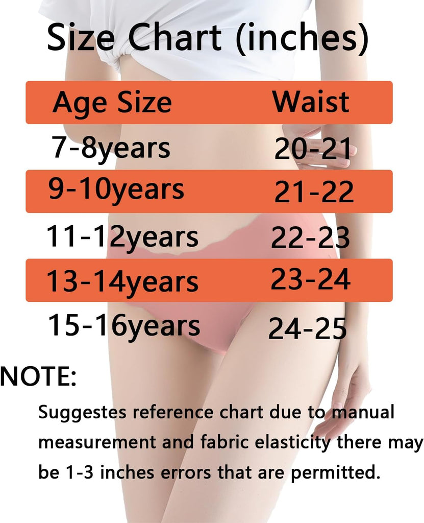 Teen Girls Seamless Underwear Tagless No Show Panties