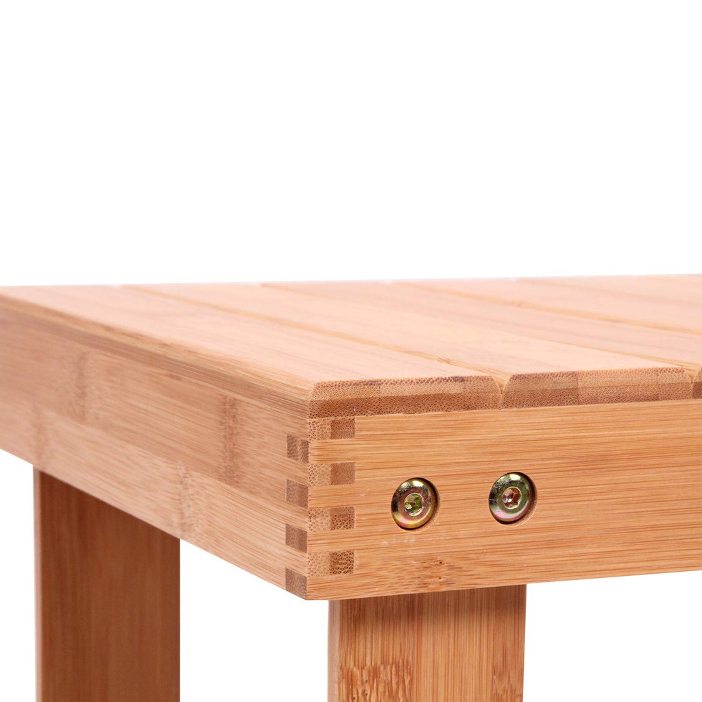 Natural Bamboo Shoe Rack Bench Shoe Organizer Entryway Seat Storage Shelf Hallway Furniture